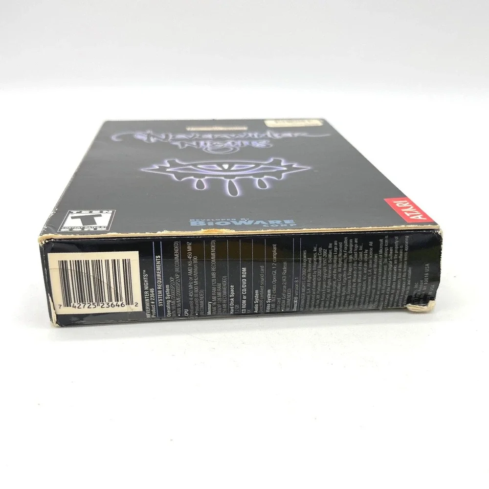 Neverwinter Nights PC Big Box Game BioWare Forgotten Realms D&D with Cloth Map